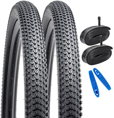 Opvouwbare 26-inch Fietsbanden met Binnenbanden - 2Pcs 26x2.10 ETRTO 52-559 en AV32mm Ventil