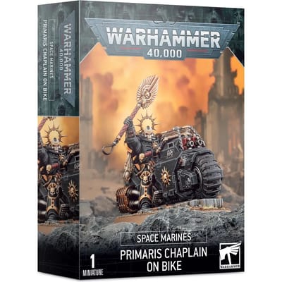 33-delig beeldje Games Workshop Warhammer 40k - Space Marine Primaris Chapelain à Moto