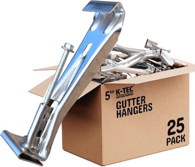Goothanger 5 inch - Heavy Duty verborgen regengoot beugel met zink gecoate schroef (25 stuks)