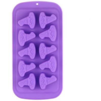 Halloween Bakbenodigdheden Siliconen Toverhoed Vormige Chocoladevorm Ijsblokjesvorm IJsblokjes Maken Slijptool purple