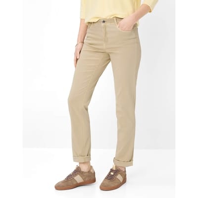 Brax Dames Jeans  Style CAROLA SANDSHELL, beige, maat 42L