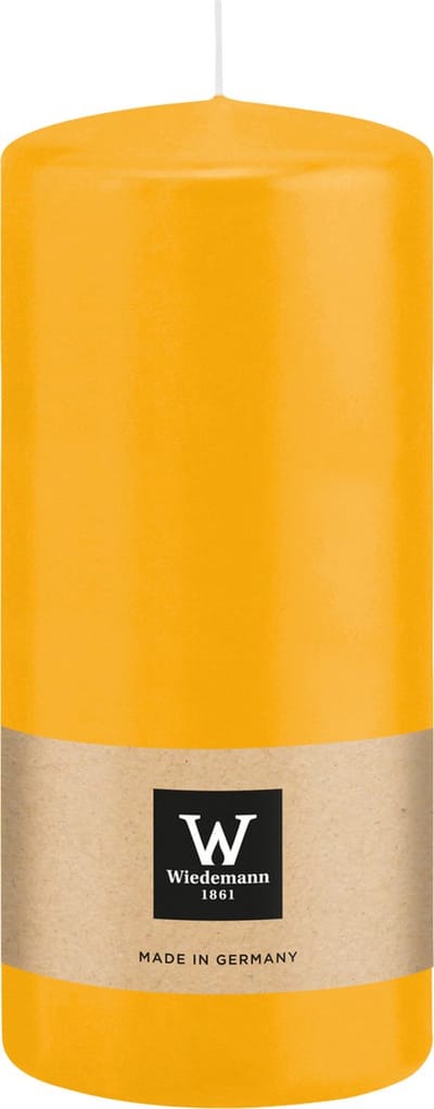 Wiedemann Cilinderkaars/stompkaars - geel - 15 x 7 cm - 63 branduren - zuilkaarsen