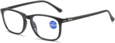 Computerbril +1.00 | Vierkant montuur | Op Sterkte | Met Anti Blauw Licht Filter | Screen Glasses | TV Bril | Werk Bril