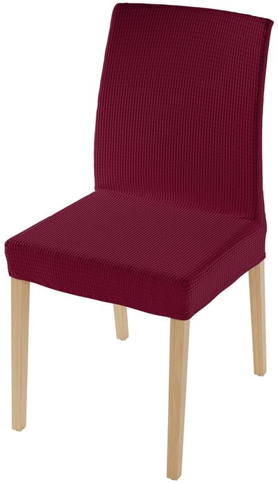 Dailygoods- Stoelhoezen Uittrekbaar - Stoelhoezen met Rugleuning - Bordeaux - 95% Polyester - Onderhoud Machinewas 30 Graden - Stretchmateriaal - Stoelhoes