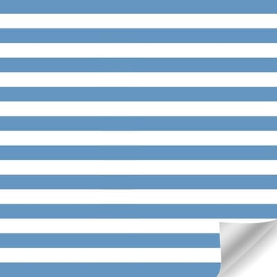 Papierrol Cadeaupapier – Blauwe Strepen – 50 cm x 100 m – Wit Cadeaupapier met Klassiek Streeppatroon – Duurzaam & Recyclebaar Inpakpapier – Voor Cadeaus, Winkels & Feestdagen