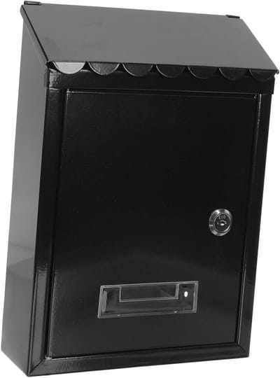 Wandbrievenbus - Brievenbus Buiten - Post Ontvangen - Afsluitbaar - 30x21x6 cm - Zwart