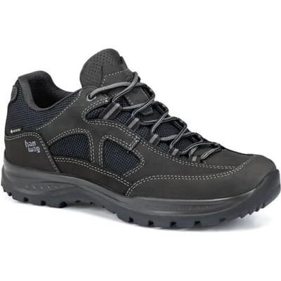 Hanwag Gritstone II GTX - Heren waterdichte lage wandelschoenen - Asphalt/Black