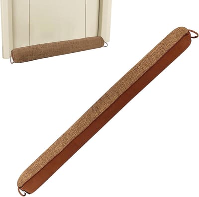 Tochtstopper - Onderdeurstrip Deurafdichting - Tocht Buiten Houden - Verzwaarde Driehoek - 92 cm - Kaki