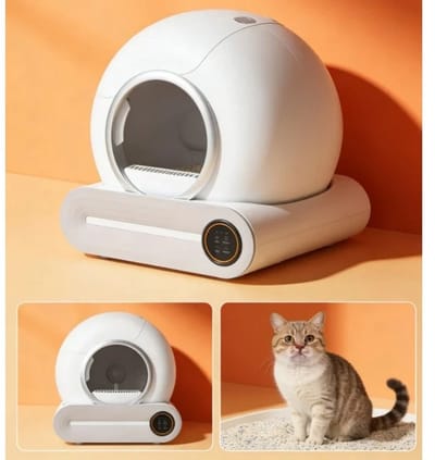 Questyr - Slimme zelfreinigende kattenbak - 65L Extra groot - gesloten automatisch kattentoilet - App-bediening Kattenbak