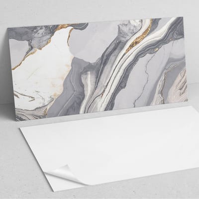 Coloray Wandpanelen Zelfklevend - Abstracte golven en aderen PVC Wandpaneel - 100 cm x 50 cm - Grijs Wandbekleding Zelfklevend - 1 stuk - Texturen Wandpanelen Zelfklevend - Wandpaneel Keuken - Wandpanelen Badkamer