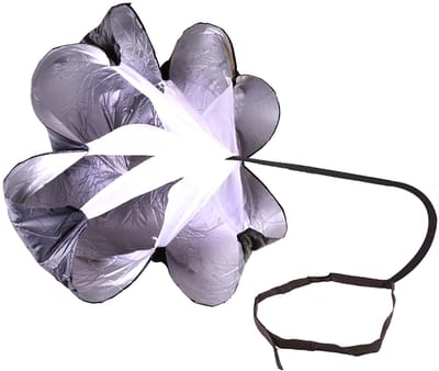Dailygoods- Parachute 142 cm weerstandsparachute - Snelheidstraining - Verstelbare riem - Duurzaam polyester - Verbetering explosieve kracht - Geschikt voor uithoudingsvermogen