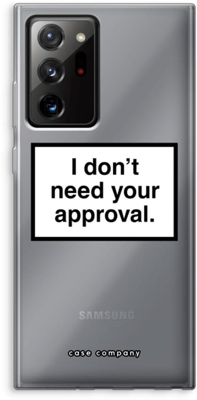 Case Company® - Hoesje geschikt voor Samsung Galaxy Note 20 Ultra / Note 20 Ultra 5G hoesje - Don't need approval - Soft Cover Telefoonhoesje - Bescherming aan alle Kanten en Schermrand