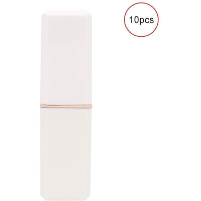 10 stuks Vierkante Vorm Witte Klaver Vierbladig DIY Lege Lippenstift Tube Lippenstift Maak Gereedschap white