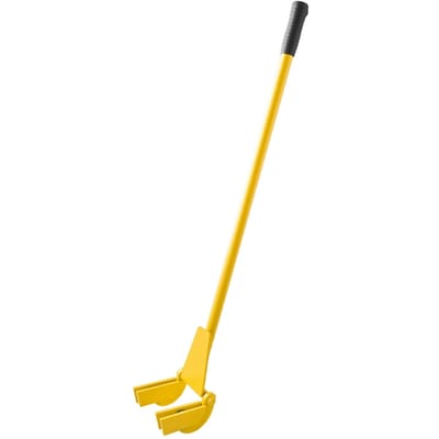 Outil Démonte-Palette, Manche en Acier au Carbone de 1 m Barre à Effraction, Capacité de Poids de 907 kg, Outil Robuste pour Retrait de Lames de Terrasse, Barre à Crans pour Parquet,