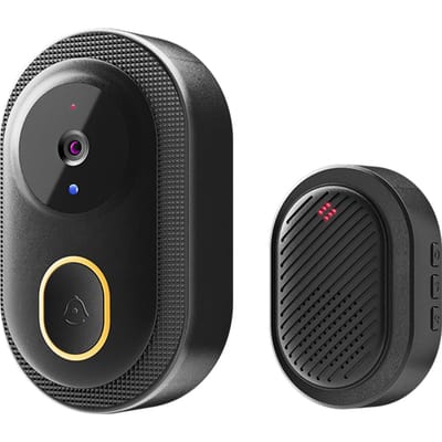 Slimme Deurbel Ring Deurcamera Infrarood Nachtzicht WiFi Draadloze Video Belcamera Oplaadbaar zwart