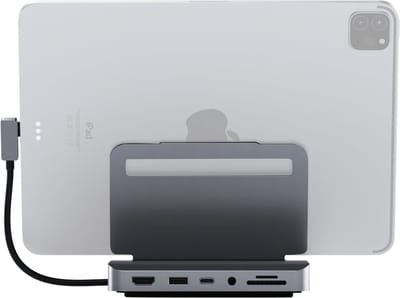 Satechi USB-C Stand/hub iPad Pro – Transformeert iPad Pro in Werkstation – USB-C PD Opladen tot 60W – 4K HDMI-uitgang tot 60Hz - Grijs