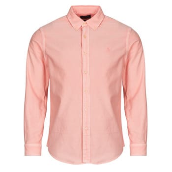 Overhemd Lange Mouw Polo Ralph Lauren CHEMISE DROITE CUSTOM EN OXFORD LEGER TEINTURE MINERALE