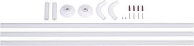 AquaVive Douchestang Rond – 3-in-1 Set – Recht, Hoek of U-vorm – Wit – Aluminium – 90 cm Per Stang