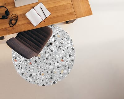 Coloray Vloerbeschermer - Steenkunst Stoel Mat - 100x100 cm - Veelkleurig Bureau Stoel Mat - Vloerbeschermer PVC - Mótif Vloerbeschermer - Ronde Mat - Abstracties Thema