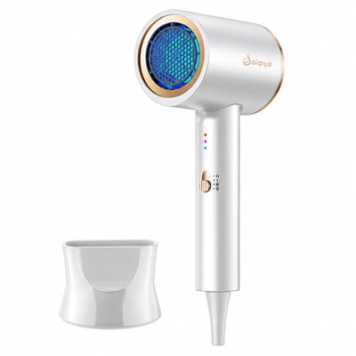 Haardroger - 1800 W - blauw licht en constante temperatuur - met concentratormondstuk - geschenkverpakking