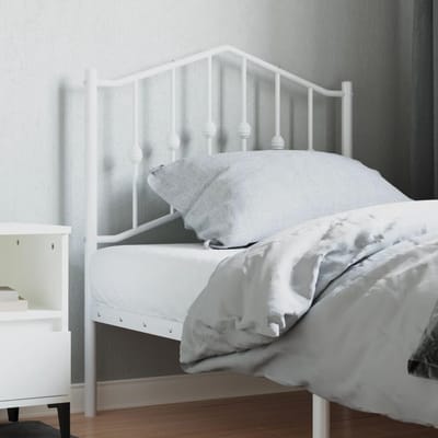 Metalen hoofdeinde - Bed hoofdbord - Slaapkamer decoratie - Robuuste staalconstructie - 80 cm breed - Wit