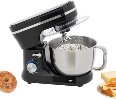 Keukenmachine 1000W - Keukenmixer Deegmachine - Bakken en Koken - Krachtige Koperen Motor - 4.5 Liter - Zwart