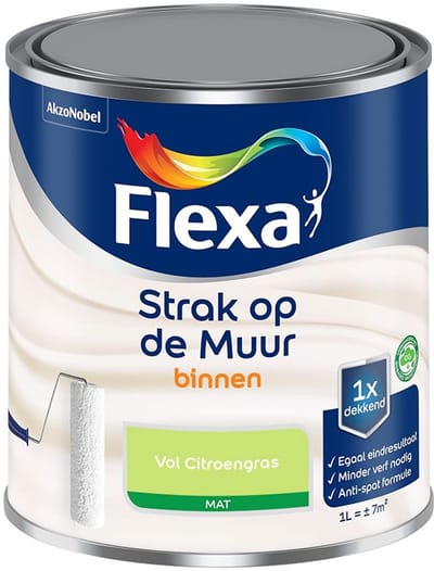 Flexa - Strak Op De Muur Binnen Mat - Vol Citroengras - Mengverf - 1 L