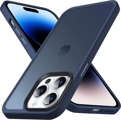 Hoesje Geschikt voor Apple iPhone 15 Pro Max - Matte Back Cover - Donker Blauw