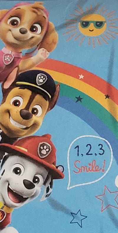 Paw Patrol strandlaken - handdoek 140x70 cm - badhanddoek badlaken