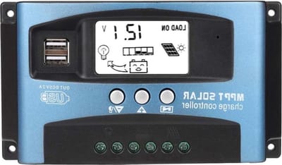 Zonne-laadcontroller 12 V-24 V MPPT zonne-batterijlader - krachtige laadregelaar op zonne-energie met dubbel lcd-display - 40/50/60/100 A (100 A) .