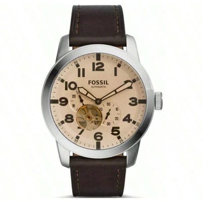 **Montre Mécanique Automatique Homme Cuir** - **Cadran Noir**: Mécanique évidé **Style Rétro**: sophistication, parfait pour les affaires. ME3119