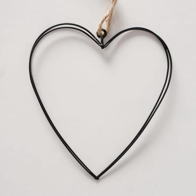 Deco hanger hart set a 6 11x10x2,5cm
