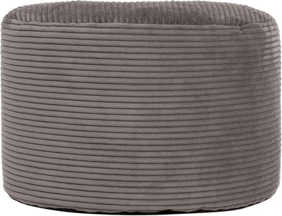 Donkergrijze Corduroy Poef - Luxe Zitzak voor Woonkamer en Slaapkamer - Draagbaar en Comfortabel