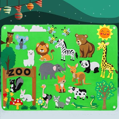 Boerderijdieren Vilt Verhaalbord Boerderij Verhaalboek Muur Hangend Decor Montessori Vroeg Leren Interactieve Puzzel Speelgoed Kinderen Cadeau