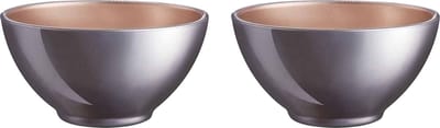 Luminarc Kommetjes/soepkommen/schaaltjes voor dessert/ontbijt - 2x - Glas - D13 x 6 cm - lila paars