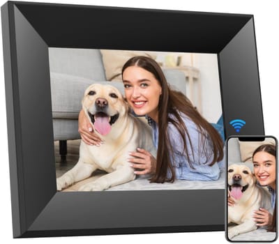 SNJY® Digitale Fotolijst - Digitaal Fotolijstje - Digitaal Fotokader - 8 Inch/20,3 cm - Zwart