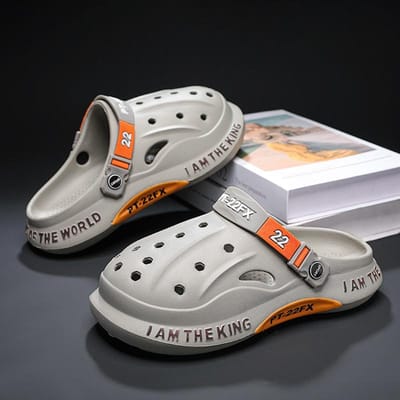 Ademende Herensandalen EVA Lichtgewicht Strand Slippers Heren Zomer Nieuw Binnen Buiten Gaten Schoenen Casual Tuin Platte Slippers 43 white