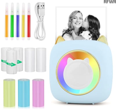 RFWR® Draagbare Mini Fotoprinter met Bluetooth - Thermische Fotoprinter voor Smartphones - Compact en Lichtgewicht