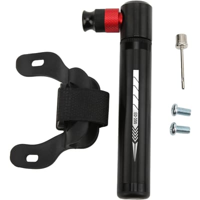 Hand Mini Fietspomp Draagbare Bandenpomp voor Race Mountainbike Amerikaans Frans Geïntegreerd black
