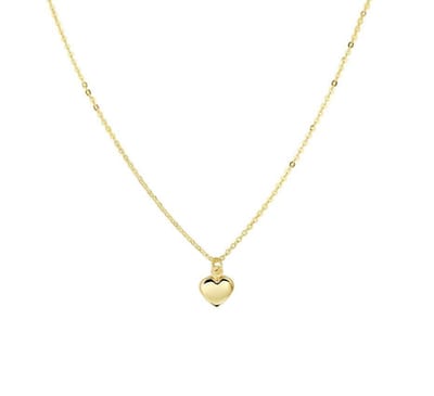 YO&NO - Ketting Hart - Sieraden - Dames - goud 14k - 45cm