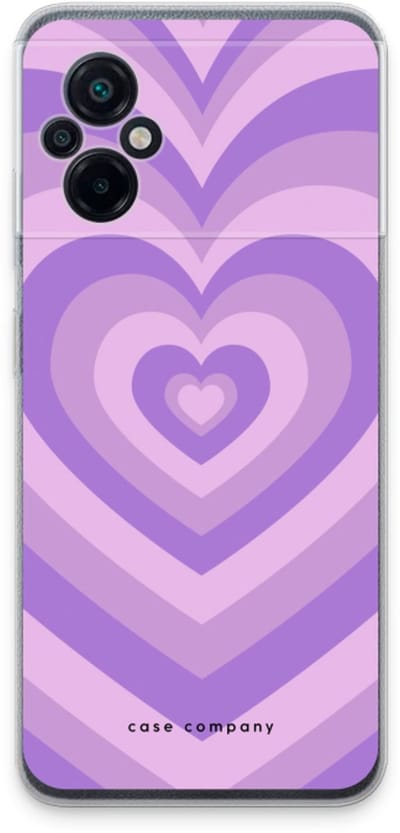 Case Company® - Hoesje geschikt voor Xiaomi Poco M5 hoesje - Hart Paars - Soft Cover Telefoonhoesje - Bescherming aan alle Kanten en Schermrand