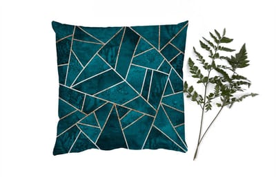 Sierkussens - Kussentjes Woonkamer - 50x50 cm - Stenen - Goud - Luxe - Patronen - Abstract