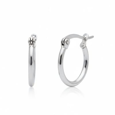 Aramat Jewels | Oorringen | Oorringen – Stalen Ovale Hoepeloorbellen RVS Zilverkleur | 16mm | |1,5mm | Staal | Volwassenen | Verkleurd niet