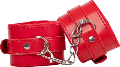 TieMeUp - Boeien imitatieleder - Zachte bontvoering - Rood