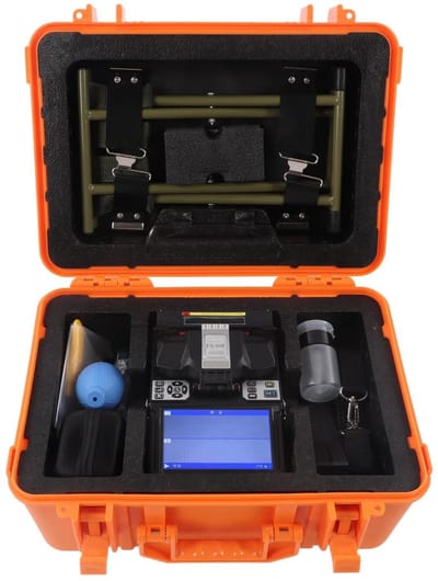 Dailygoods - Portable Splicer Machine - Optical Fiber Cleaver - Toolbox Kit - EU-stekker 100-240V - Vezelsnijder - Voor professionals - Compact formaa