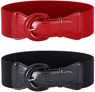 Dailygoods- Elastische Riem - Vintage Brede Riem - Modieuze Tailleband - Imitatieleer - Comfortabel - Duurzaam Design