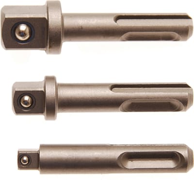 BGS Adapterset SDS - buitenvierkant 1/4, 3/8, 1/2 3 delig