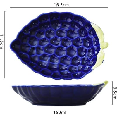 Keramische Vruchtvormige Schaal Nieuwigheid Druif Citroenvorm Saladekom Dessert Snack Schotel Ontbijt Granen Bord Keuken Servies Set
