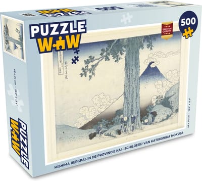 Puzzel Mishima bergpas in de provincie Kai - Schilderij van Katsushika Hokusai - Legpuzzel - Puzzel 500 stukjes