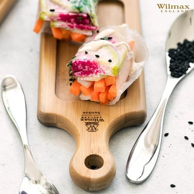 Wilmax Bamboe Serveertablet 17 x 7 cm voor Steaks & Desserts 6 Stuks WL-771002/A6
